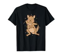 Kangourou Heureux avec bébé dans Un Sac T-Shirt Graphique avec Valeur