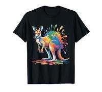 Kangourou Lover Wildlife Motif Wallaby Animal Graphic T-Shirt
