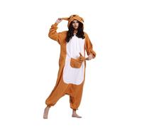 Kangourou Unisexe Anime Kigurumi Adulte Pyjama Femme Onesie Adulte Ado Hivers Couple Halloween Costume Carnaval Combinaison Vêtements De Nuit XL