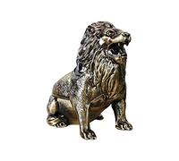 KANGQL Cendrier vintage en forme de lion avec couvercle - Cendrier en métal anti-odeurs pour la maison et le bureau - Bronze