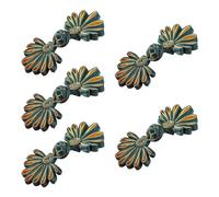 KANGQL Cheongsam Lot de 5 paires de boutons chinois en forme de grenouille avec fermeture chinoise Vert foncé Doré