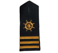 KANGQL Épaulettes d'épaule, épaulettes professionnelles de marin, épaulettes d'uniforme de capitaine, barres d'épaule pour spectacles sur scène, membre d'équipage, trois barres sur le ru