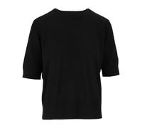 Kangra - Girocollo manica corta tinta unita - Femme - Pulls - Noir - Taille: 36 FR