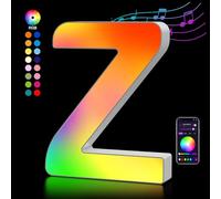 Kangtaixin Lettres Lumineuses Alphabet, Lumineux Lampe LED Lettre RGB, App Controllo Lumières Lettre Deco Opérateur à USB pour Anniversaire, Fête, Mariage, Vacances, Maison, Bar, Se Marier - Z