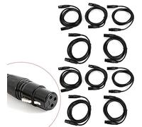 kangten Câble de signal DMX DMX DMX-512 - 2 m - Câble XLR 3 broches pour éclairage de scène à tête mobile (10 x)