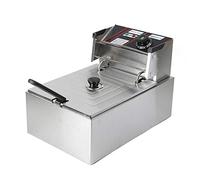 kangten Friteuse électrique en acier inoxydable 2500 W avec panier à friture et couvercle - multifonction professionnelle de 5,5 l commerciale pour frites snacks