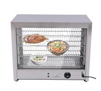 kangten Vitrine de maintien au chaud Comptoir Chauffe-plats 4 étages 30-85 °C 220 V Comptoir de maintien au chaud pour restauration rapide Boulangerie Cafés