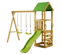Kangui - Aire De Jeux Bois Enfant Walli - Toboggan, Balançoires, Escalade Et Cabane