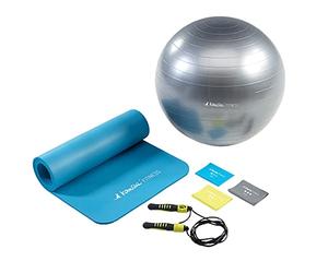 Kangui Basic Pack Home Fitness Mixte, Bleu/Vert Anis