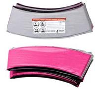 Kangui - Coussin de protection pour trampoline Ø 250 cm - Rose et gris