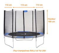 Kangui - Filet De Sécurité Pour Trampoline Ralli Ø 250cm