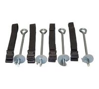 Kangui Kit d'ancrage au sol – 4 sardines de fixation et sangles – Adaptable Universel