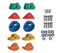 Lot de 10 Pierres à grimper d'escalade en polyrésine pour structures de jeux Fixations incluses