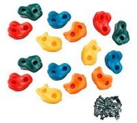 Kangui Pierres à grimper – 15 pièces – pour structures de jeux – Fixations incluses – Multicolore
