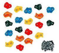 Kangui Lot de 20 Pierres à grimper d'escalade pour structures de jeux Fixations incluses Multi-couleurs G