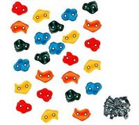 Kangui Pierres d'escalade Lot de 25 pour structures de jeux Fixations incluses Multicolores