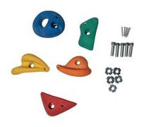 Kangui Lot de 5 Pierres à grimper d'escalade en polyrésine pour structures de jeux Fixations incluses