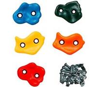 Kangui Pierres d'escalade Lot de 5 pour structures de jeux – Fixations incluses – Multicolores