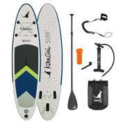 KANGUI Stand Up Paddle Gonflable 305 cm (10') - Sup avec pagaie réglable, Sac à Dos, Pompe Haute Pression, Leash et kit de réparation - WAVI