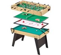 Kangui - Table Multi Jeux 4 en 1 pour Toute la Famille - Baby-Foot - Billard - Ping Pong - Hockey