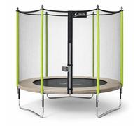 Kangui Trampoline de jardin JUMPI 250 cm – filet de sécurité – taupe/vert