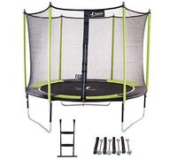 Kangui - Trampoline de Jardin 300 cm + Filet de sécurité + échelle + kit JUMPI Pop 300