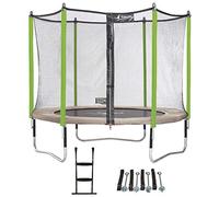 Kangui - Trampoline de Jardin 300 cm + Filet de sécurité + échelle + kit JUMPI Zen 300