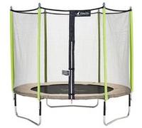 Kangui - Trampoline de Jardin 305 cm + Filet de sécurité JUMPI Taupe/Vert 300. Trampoline certifié par Le CRITT Sport & Loisirs