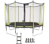 Kangui - Trampoline de Jardin 360 cm + Filet de sécurité + échelle + kit JUMPI Pop 360