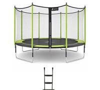 Kangui Trampoline de jardin Jumpi 426 cm avec filet de sécurité et échelle Vert/Noir