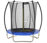 Kangui - Trampoline De Jardin Rond Ø180cm Avec Filet De Sécurité Intérieur- Bleu - Fpr 180