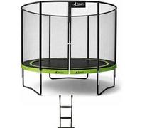 Kangui Trampoline de jardin Pack Punchi Aloe 300 – filet de sécurité, échelle – vert