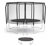 KANGUI Trampoline de jardin rond Ø426cm avec filet de sécurité + échelle + couverture - Fabrication européenne - Famili 430