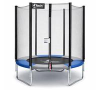 KANGUI Trampoline extérieur avec Filet de sécurité Gris/Bleu - Ø180, Ø250, Ø300, Ø360, Ø430 cm - RALLI