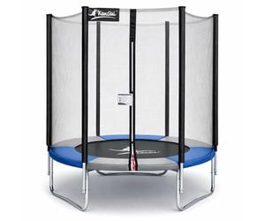 KANGUI Trampoline extérieur avec Filet de sécurité Gris/Bleu - Ø180, Ø250, Ø300, Ø360, Ø430 cm - RALLI