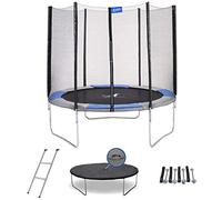 Trampoline rond Ø250cm avec filet, échelle, bâche et kit d'ancrage - RALLI 250 Bleu