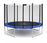 KANGUI Trampoline de jardin rond Ø360cm - Filet de sécurité - Bleu