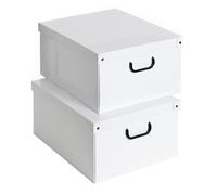 Kanguru Boîte en carton BIANCO, Blanc, Large, 50x40x25 cm
