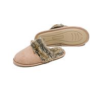 Kanguru Femme Fur Baboosh Fausse Fourrure, Chaussons, Pantoufles Homme, Mules, Semelles en Mousse à mémoire de Forme, Polyester, 40,5/42, Beige (Beige Beige), 39/40 EU