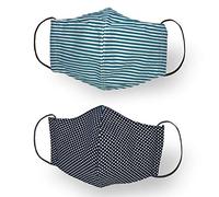 Kanguru Green Mask/Masque Faciale set de 2 pièces 100% coton, 2 couches, lavable, réutilisable adulte