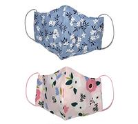 Kanguru Green Mask/Masque Faciale set de 2 pièces 100% coton, 2 couches, lavable, réutilisable enfant fille 6-12 ans