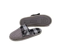 Kanguru Mixte Baboosh Plaid, Chaussons, Pantoufles Homme, Mules Femme, Semelles en Mousse à mémoire de Forme, Polyester, Gris, 43/44,5, 43/44.5 EU XX-Large