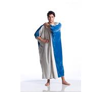 Kanguru Momonga Ocean - Veste Polaire à Manches Kangourou, Plaid Canapé, Poncho ou Sweat Femme, Cadeau pour Adultes, Bleu/Blanc, 120 x 120 cm