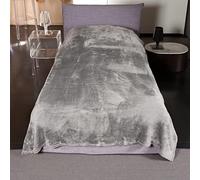 Kanguru Plaid Fluffi Loft Couverture Lit 1 Personne, Couverture Polaire, Plaid Canapé, Jeté de Lit, Gris, 130 x 230 cm