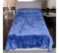 Kanguru Plaid Fluffi Midnight Couverture Lit 1 Personne, Couverture Polaire, Plaid Canapé, Jeté de Lit, Bleu, 130 x 230 cm