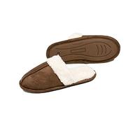 Kanguru Sherpa Baboosh SHERA, Chaussons, Pantoufles Homme, Mules Femme, Semelles en Mousse à mémoire de Forme, Polyester, 43/44,5, Marron Foncé, Small/Medium