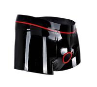 Kangxinsheng Caleçon en Latex à la Mode pour Hommes,sous Vêtements en Latex avec Trou pour Pénis,Costume de Cosplay Vêtements de Club-XL