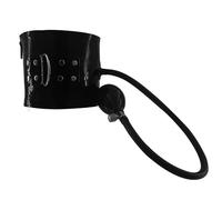 Kangxinsheng Collier Jeu Rôle Latex,Collier Gonflable Latex Ras Du Cou,avec Fermeture éclair Dos,Peut être Utilisé avec Des Vêtements Latex-M