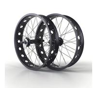 KANGXYSQ 20/24/26 Pouces X 4 Pouces Roue Fat Bike Roues De Vélo Freins À Disque Roue Avant Et Arrière Moyeux QR 135/195 Mm 14G X 36H Roues De Vélo Neige for 7-10Vitesses(Front Rear,20'')