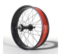 KANGXYSQ 20/24/26 Pouces X 4 Pouces Roue Fat Bike Roues De Vélo Freins À Disque Roue Avant Et Arrière Moyeux QR 135/195 Mm 14G X 36H Roues De Vélo Neige for 7-10Vitesses(Rear B,20'')
